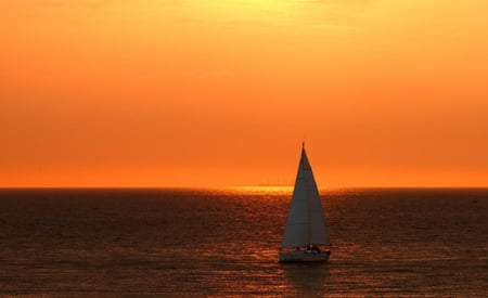 sailing - sailing, sunsets, beach, ship