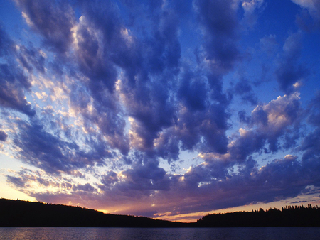 Cloud Explosion - sky, sunset, blue, clouds