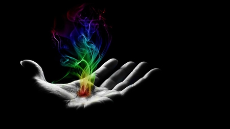 Aura colors - nice, abstract, photography, hand, aura, photo