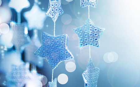 blue stars - christmas, winter, decorations, holiday