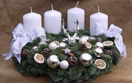 Ornaments, Globes,Gifts - globes, christmas tree, gifts, ornaments, candles