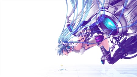 Hatsune Miku - anime, female, blue hair, girl, pigtails, hatsune miku, long hair