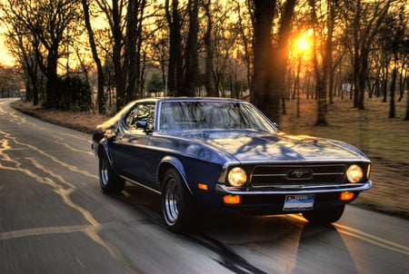 mustang - mustang, running, classic, ford, dark