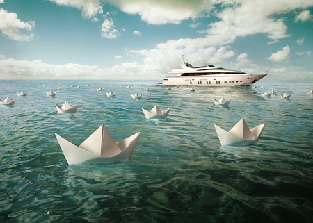 AMBITION - beautiful, boat, sea, paper, dreams, yacht