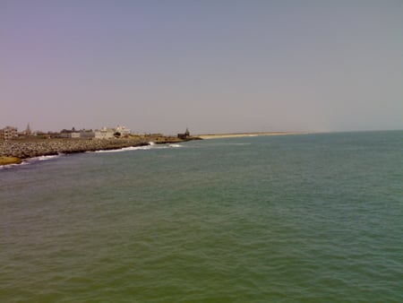 Arabian Sea - sky, green, sea, temple, waves