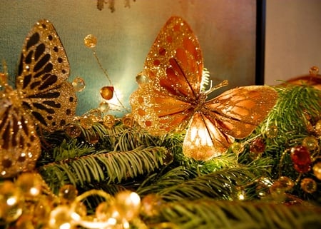 Christmas Decoration - holiday, butterfly, decoration, christmas