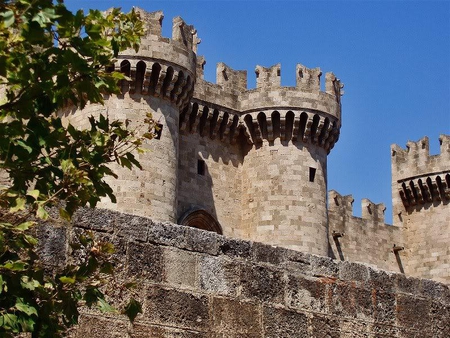 Palace of the Grand Masters, Rhodes,Greece - sky, tree, greece, castle