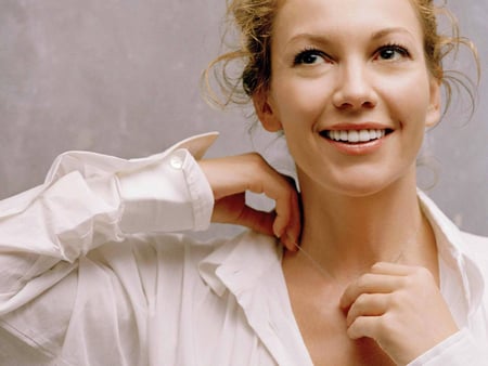 Diane Lane - white blouse, female, cute, nice smile, actress