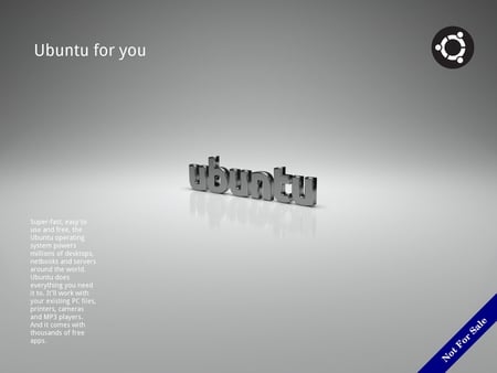 ubuntu - not for sale - abstract, blender, ubuntu, 3d