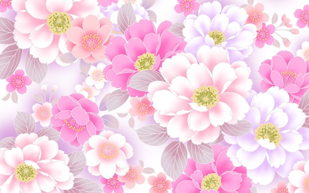 Sweet pink floral. - floral, flower, pattern, pink