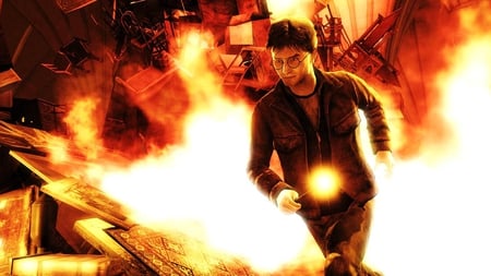 Harry in a Fire - video games, harry potter, fire, other