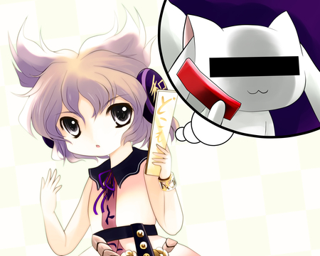 Funny Kyuubee - anime, madoka, new, wall