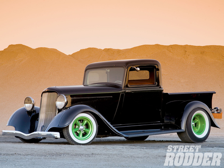 '33 Dodge Truck - hotrod, hot, dodge, 33, rod, truck, street, black, car, classic, 1933, custom, antique