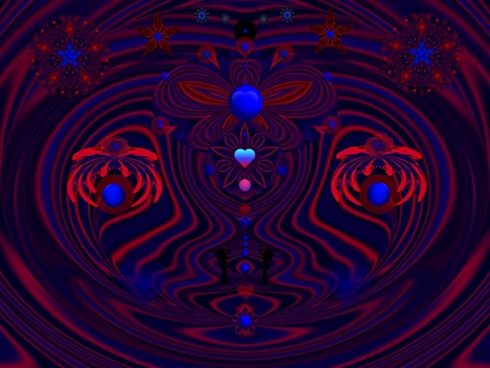 Blue Dynamics - eye candy, collage, 3d, fractal, abstract