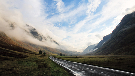 Road to the mountain - highway, mountain, road, 2011