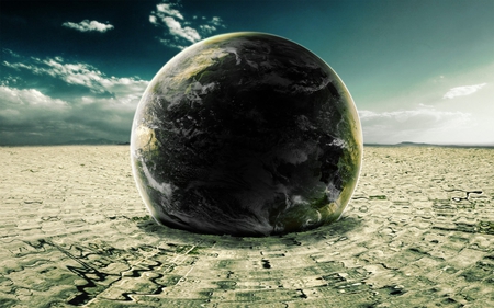 stranded world - cg, world, planet, 3d, earth