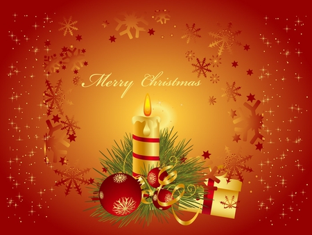 merry Christmas - lovely, orange, gifts, beautiful