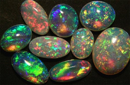 Opals. - opal, stone, colour, precious