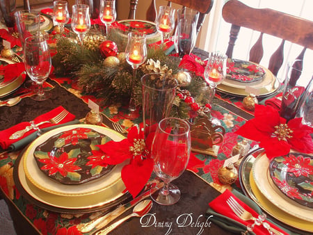 Christmas Table - table, house, interior, christmas