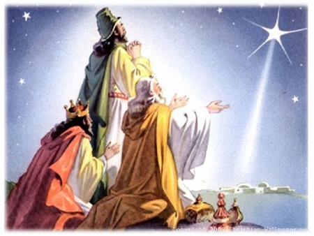 three wise men and star shines