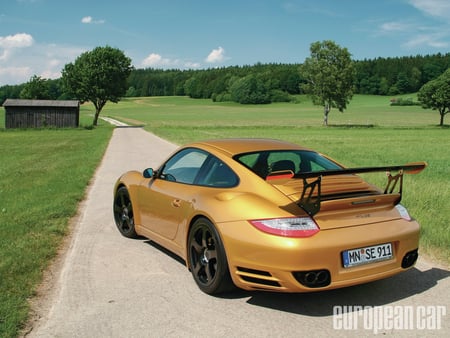 Faster And Faster - ruf, porsche, wing, gold