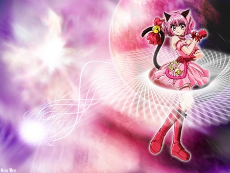 Strawberry Ichigo - strawberry, streaks, tokyo mew mew, other, purple, mew mew power, pink, anime, ichigo, strawberry bell