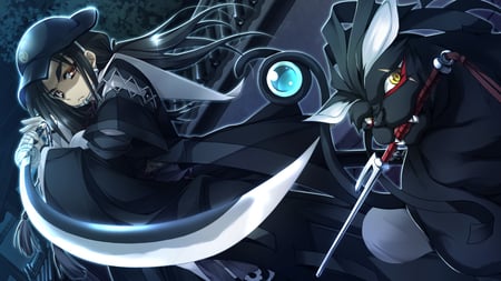 Who are you? - hat, anime, animal, katana, sword, weapons, appare tenka gomen