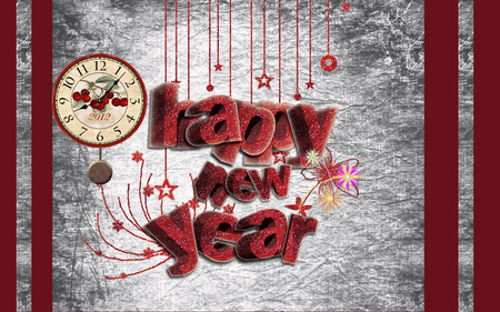 happy new year to all my DN friends - new year, clock, wp, 2012, dn, happy