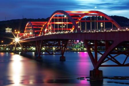 Bridge at Night - at night, picture, bridge, beautiful