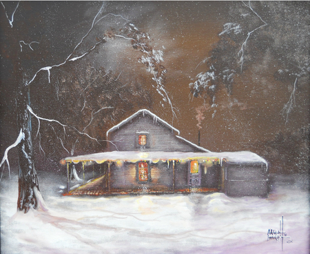 Home For The Holidays - dodge city marshal, christmas, snow scene, allen d bailey, holidays, ozarks, home, dodge city