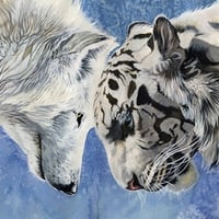 Wolf vs  Tiger Art