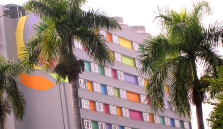 Colorful Hotel - restaurant, hotel, lovey, colorful