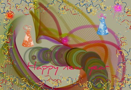 Happy new year 2012 - abstract, digital art, happy new year, other