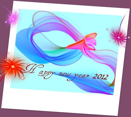 Happy new year 2012 - abstract, digital art, happy new year 2012, other