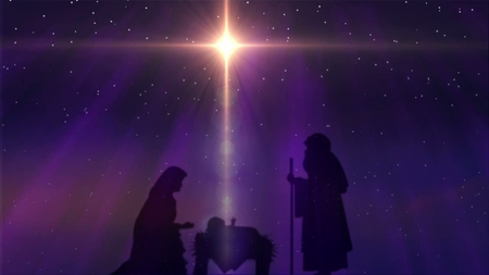 nativity - marija, joseph, nativity, light, mary, christmas, josip, cross, star, purple, isus