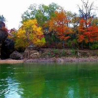 Fall Along the Medina River, Pipe Creek Texas