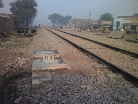 The Railway Track - railway, chiniot, paper, wall