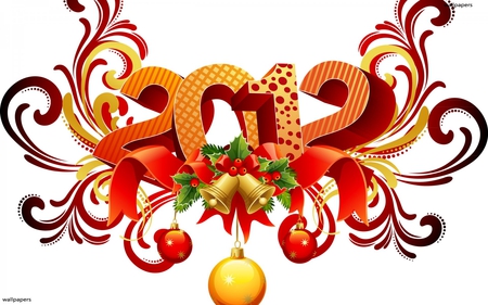 New-Year-2012 - wallpaper, 2012, beautiful, new-year