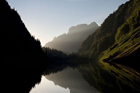 Sigh of Gaia - nature, lake, mounatins, photographic, silence, harmony