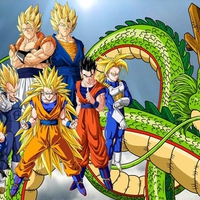 super saiyans with dragon