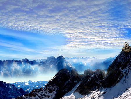 Above the horizon - nature, horizon, sky, mountain, beautiful, clouds, above