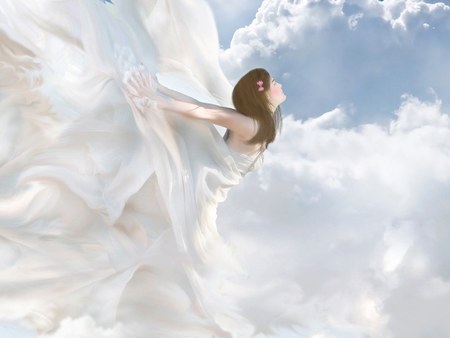 Edge Of Heaven - cg angel, white