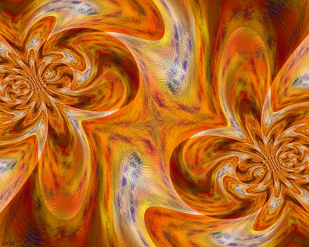 Autumn colors 2 - fractal, abstract, fall, autumn, orange, cg