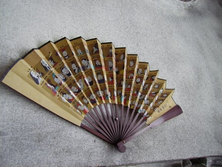 Antique Chinese Fan - china, photography, fashion, characters, symbols, painting, art, fans, asia