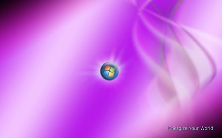 Windows 7-5 - colour, swirls, windows, energize your world, pinks, windows 7, logo, lights