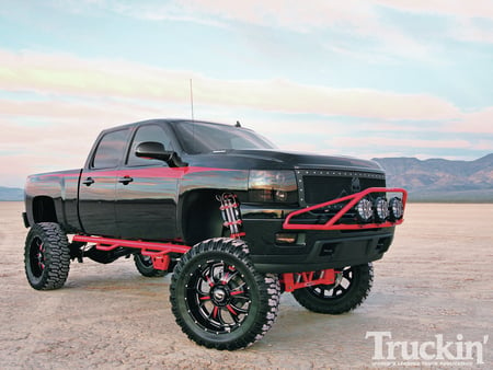 Heavy-Duty Bruiser - truck, black, red, gm