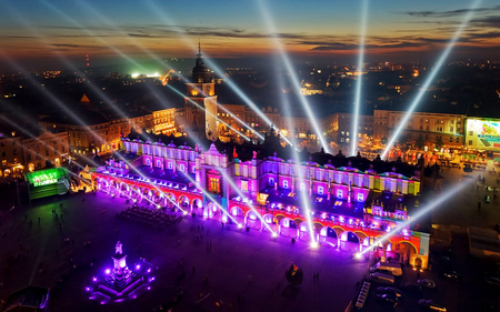 Cracow night - cracow, beautiful, night, church, royal, building