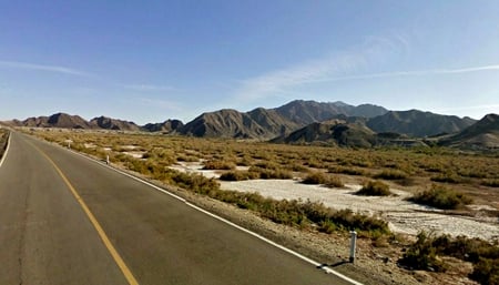 San Felipe, Mexicali - sky, hills, highway, field, road