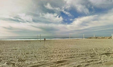 Beach At Carlsbad - sky, beach, california, water, sand