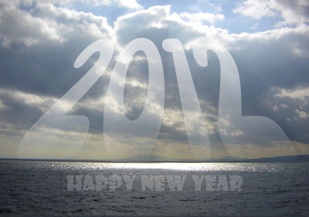 New Year - holiday, new year, water, 2012